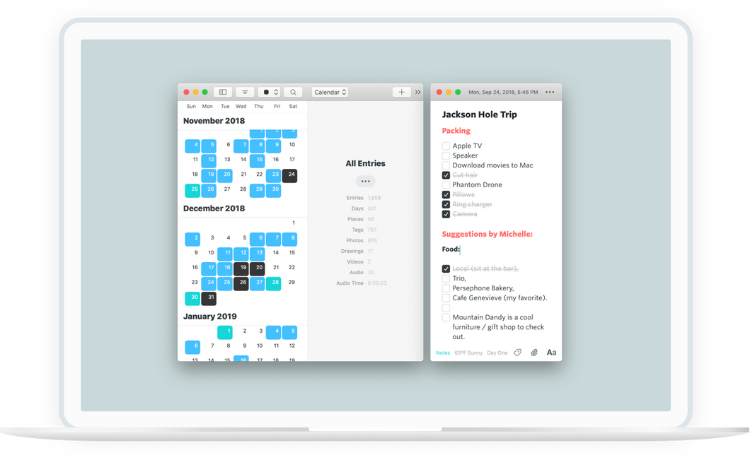 a diary app for mac androd